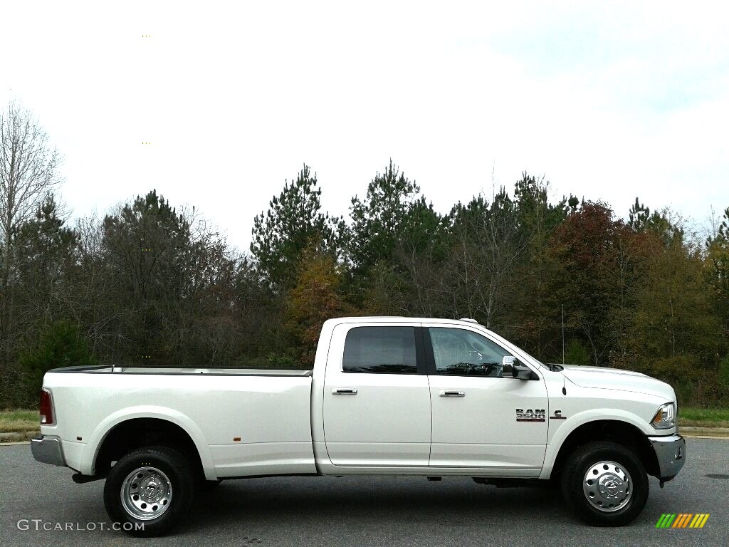 Pearl White 2018 Ram 3500 Laramie Crew Cab 4x4 Dual Rear Wheel Exterior Photo #124017070