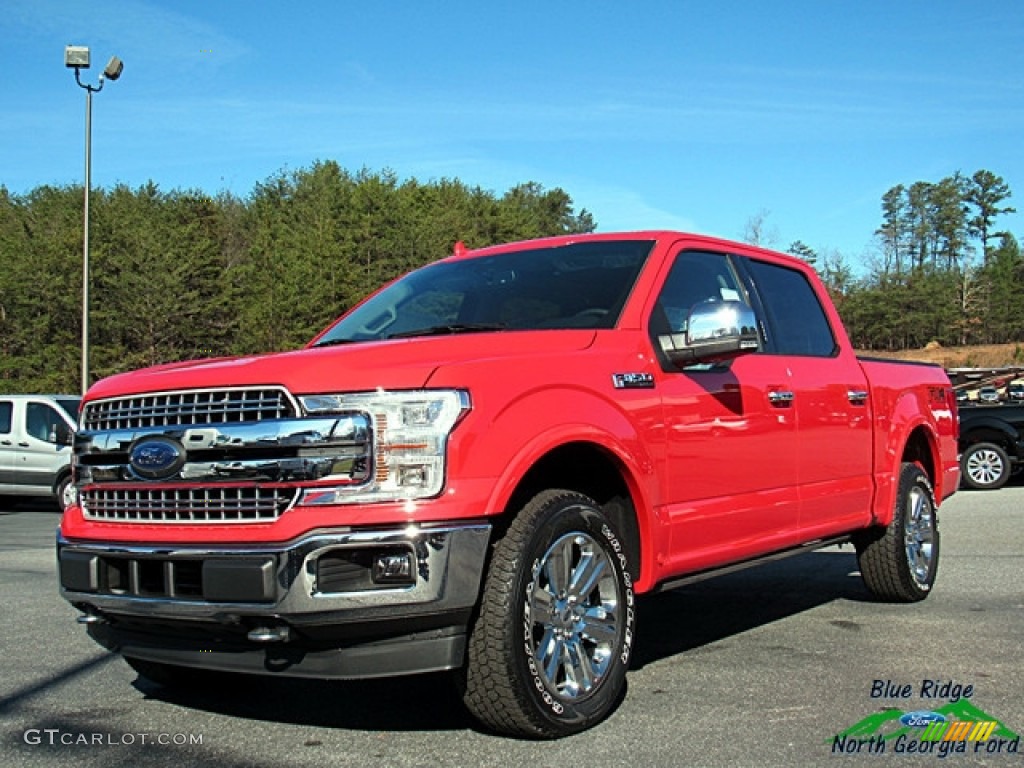 2018 F150 Lariat SuperCrew 4x4 - Race Red / Earth Gray photo #1
