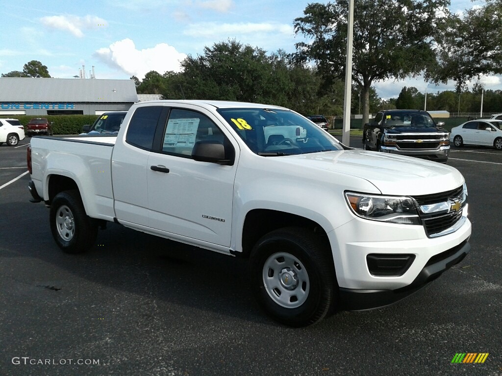 Summit White 2018 Chevrolet Colorado WT Extended Cab Exterior Photo #124033147