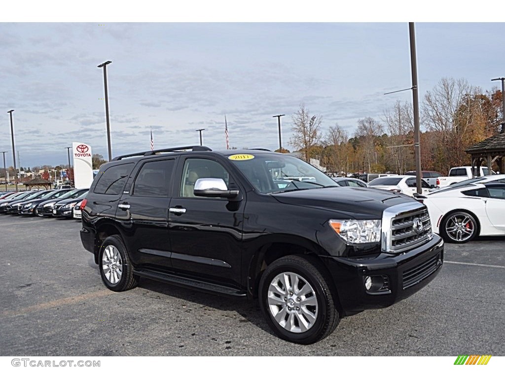 2017 Sequoia Platinum 4x4 - Black / Sand Beige photo #1