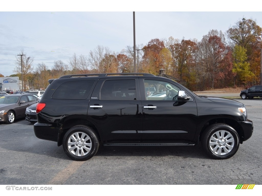 Black 2017 Toyota Sequoia Platinum 4x4 Exterior Photo #124035164