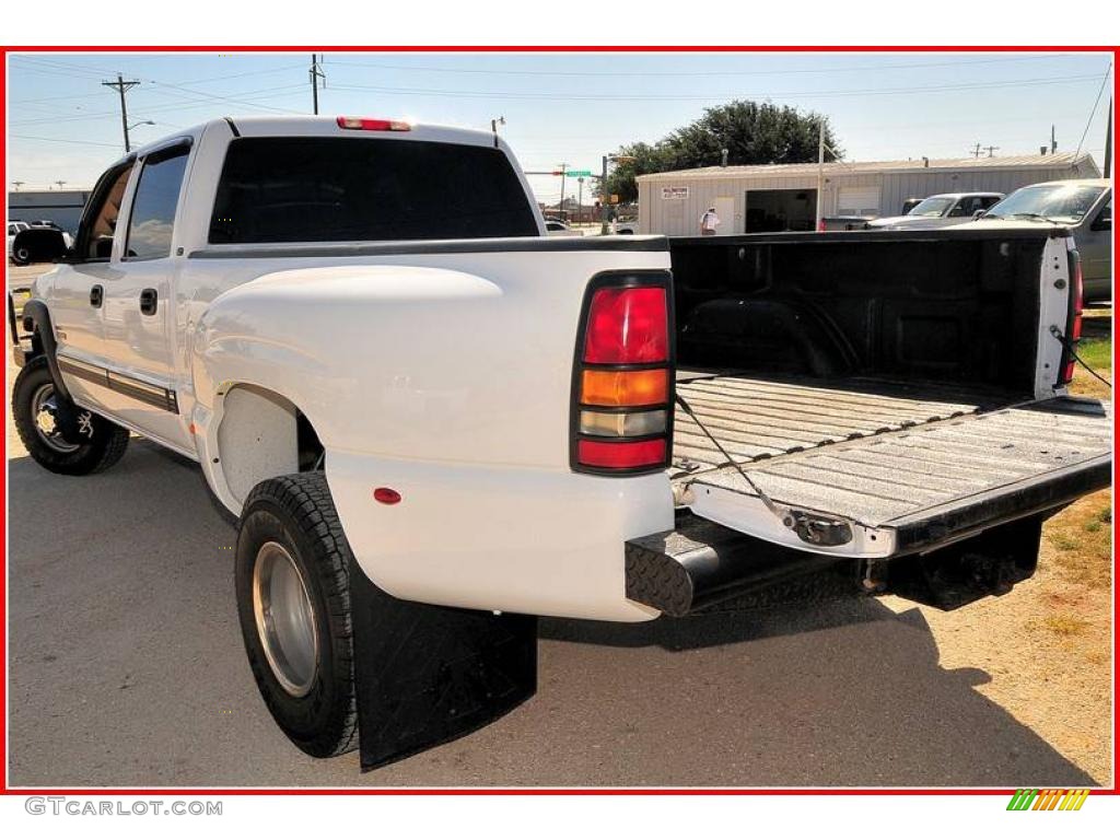 2002 Silverado 3500 LT Crew Cab Dually - Summit White / Tan photo #3