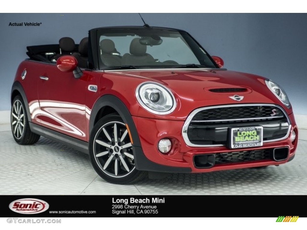 2017 Convertible Cooper S - Blazing Red Metallic / Chesterfield Leather/Malt Brown photo #1