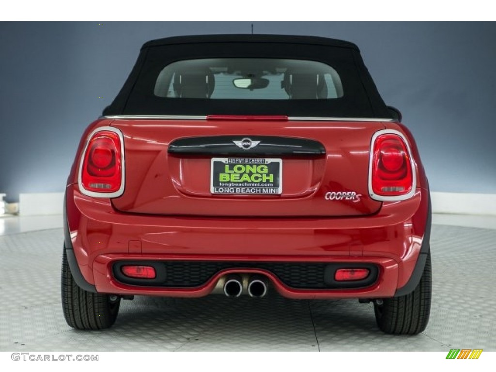 2017 Convertible Cooper S - Blazing Red Metallic / Chesterfield Leather/Malt Brown photo #3