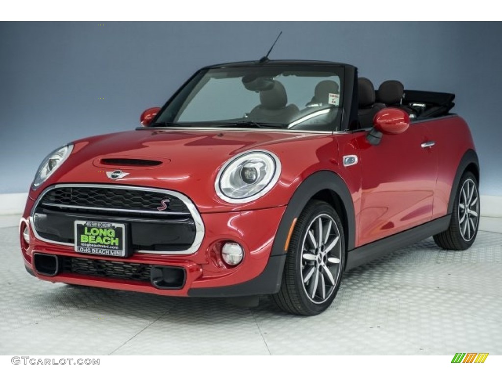 2017 Convertible Cooper S - Blazing Red Metallic / Chesterfield Leather/Malt Brown photo #28
