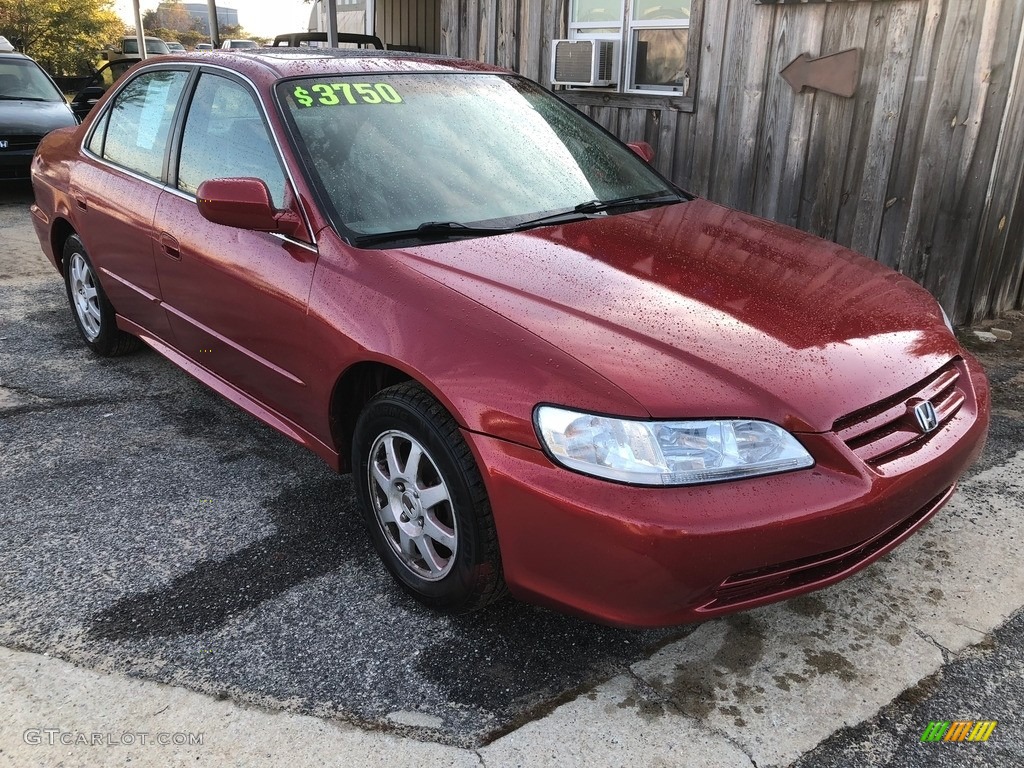 2002 Accord SE Sedan - Firepepper Red Pearl / Ivory photo #2