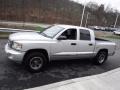 2008 Bright Silver Metallic Dodge Dakota Laramie Crew Cab 4x4  photo #7