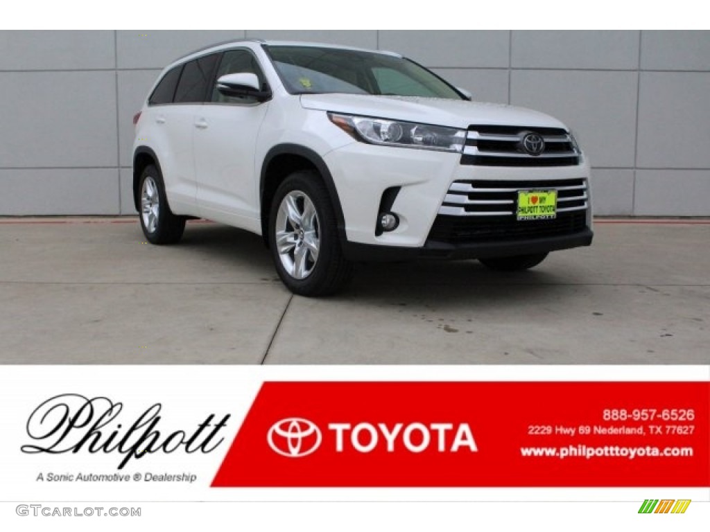 Blizzard White Pearl Toyota Highlander