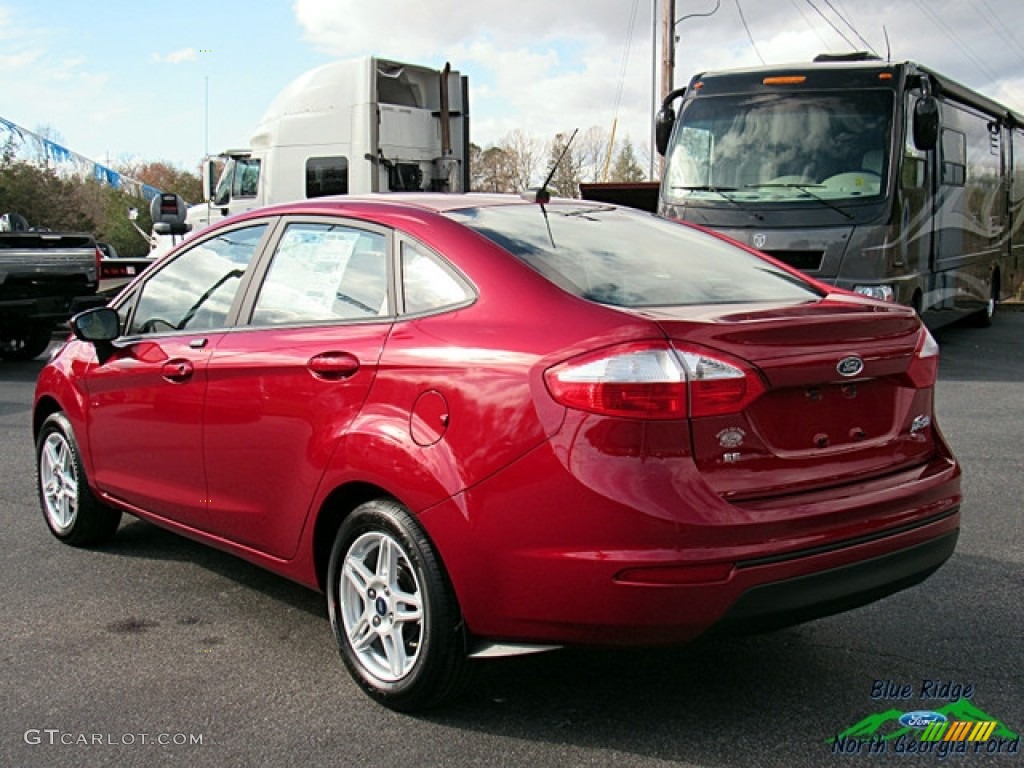 2017 Fiesta SE Sedan - Ruby Red / Medium Light Stone photo #3