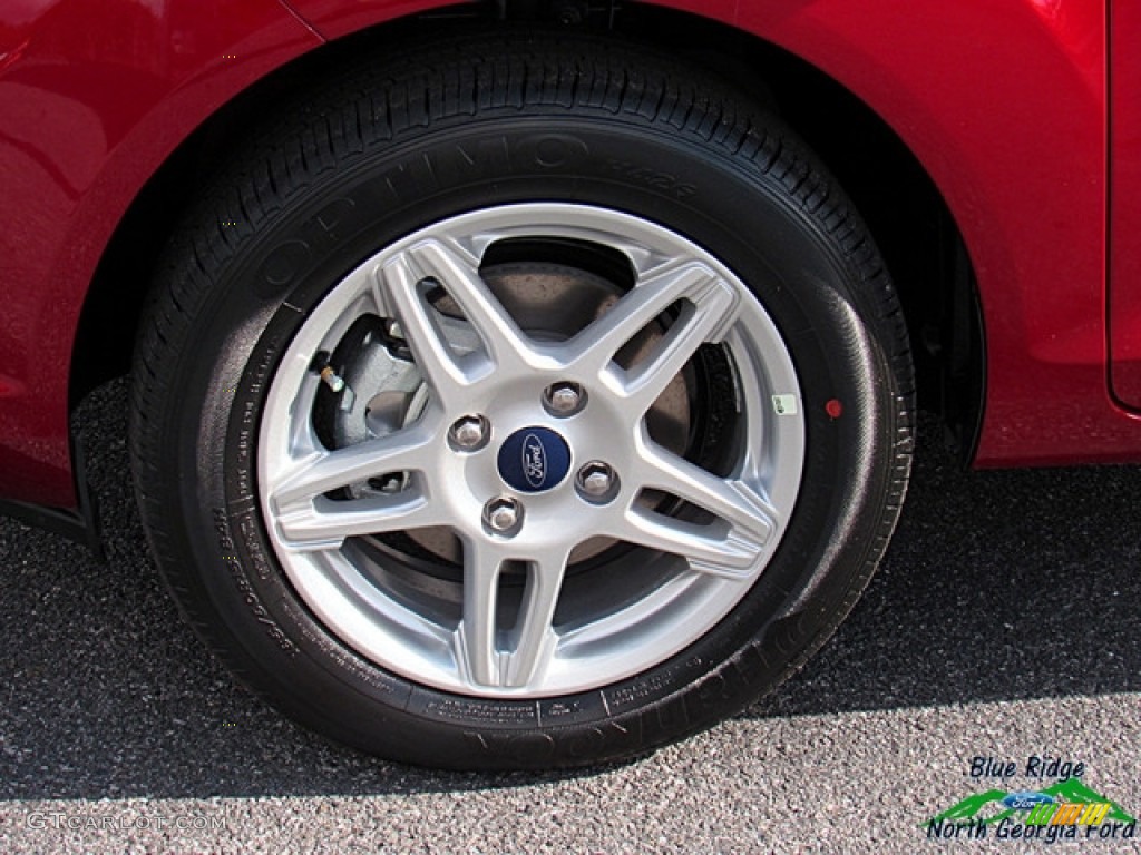 2017 Fiesta SE Sedan - Ruby Red / Medium Light Stone photo #9