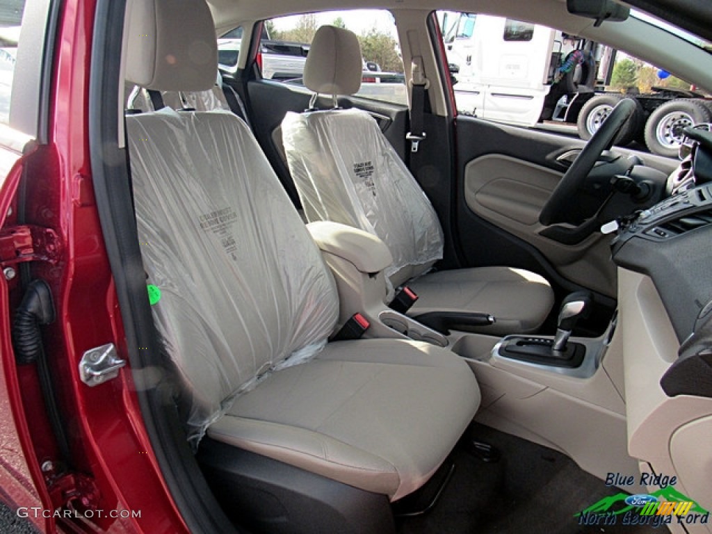 2017 Fiesta SE Sedan - Ruby Red / Medium Light Stone photo #11