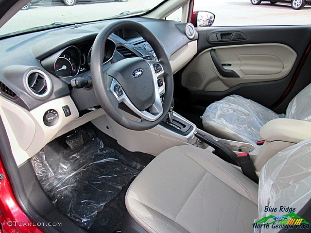 2017 Fiesta SE Sedan - Ruby Red / Medium Light Stone photo #26