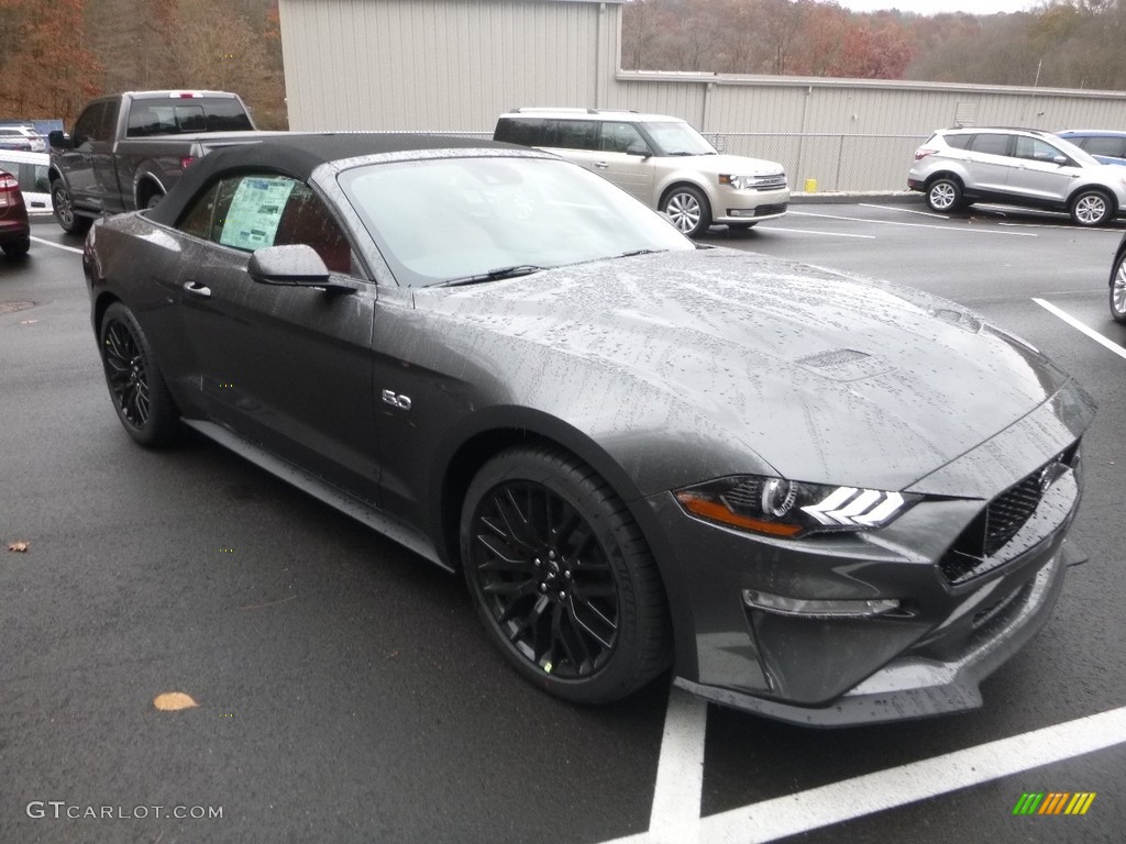 2018 Mustang GT Premium Convertible - Magnetic / Showstopper Red photo #3