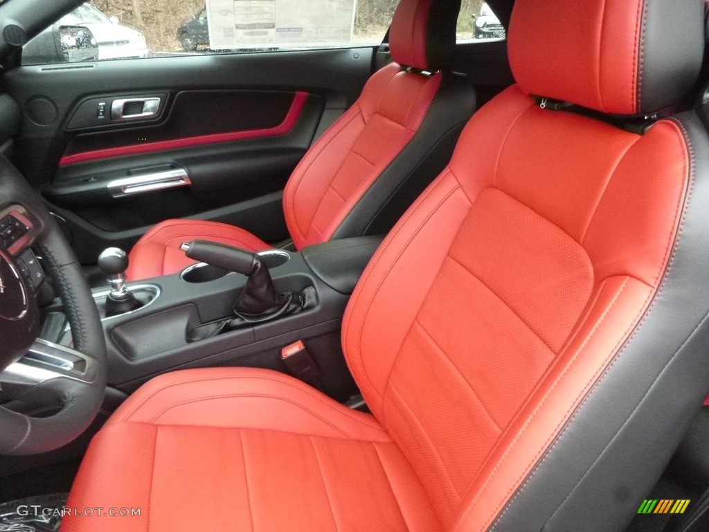 2018 Mustang GT Premium Convertible - Magnetic / Showstopper Red photo #12