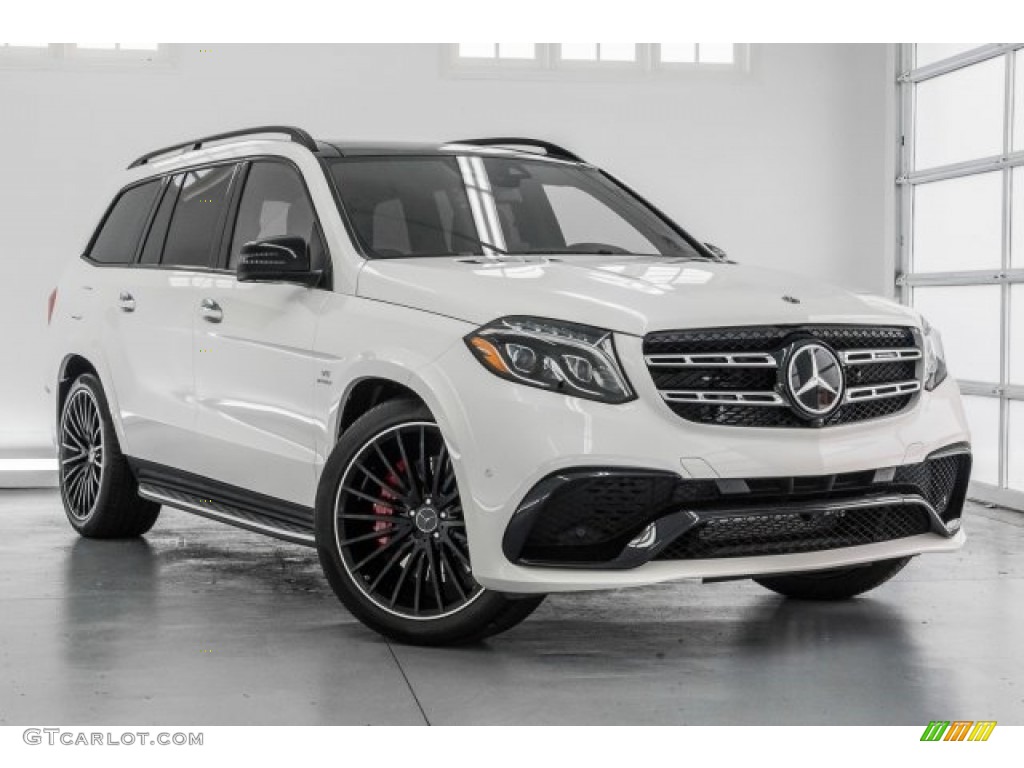 designo Diamond White Metallic 2018 Mercedes-Benz GLS 63 AMG 4Matic Exterior Photo #124045696