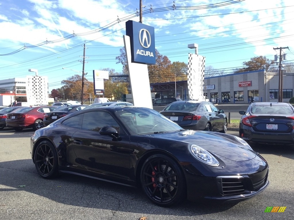 2017 911 Carrera 4S Coupe - Jet Black Metallic / Black photo #1