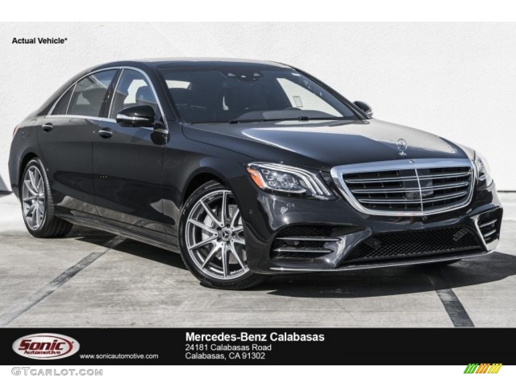 2018 S 450 Sedan - Obsidian Black Metallic / Black photo #1