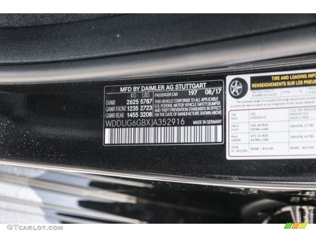 2018 S Color Code 197 for Obsidian Black Metallic Photo #124047716