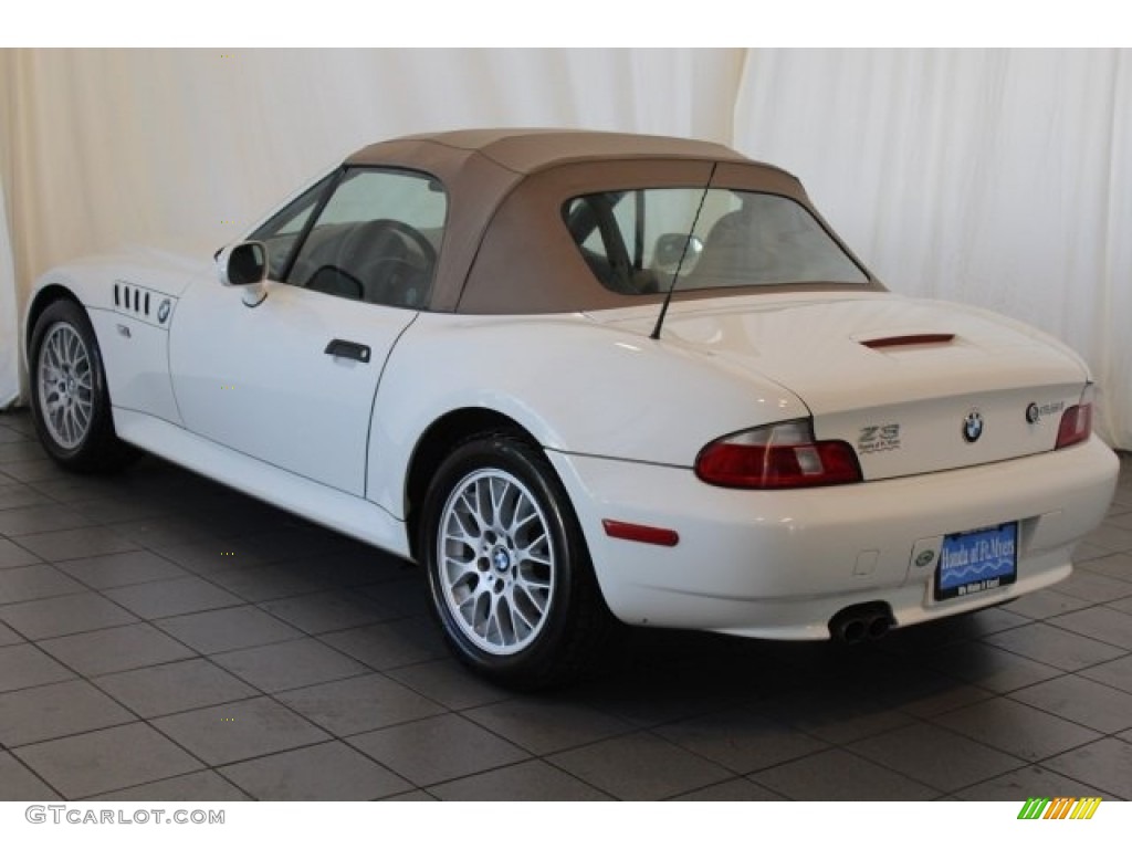 2001 Z3 2.5i Roadster - Alpine White / Beige photo #6