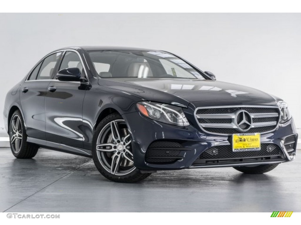 2018 E 300 Sedan - Lunar Blue Metallic / Macchiato Beige/Black photo #12