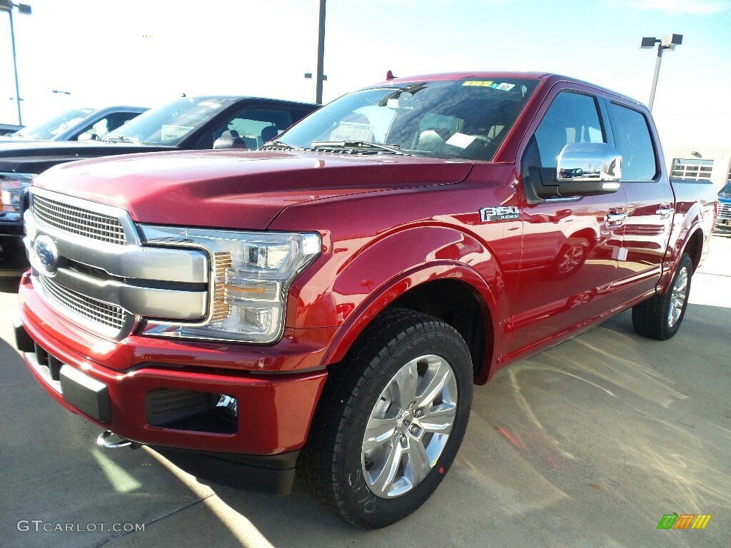 2018 F150 Platinum SuperCrew 4x4 - Ruby Red / Black photo #1