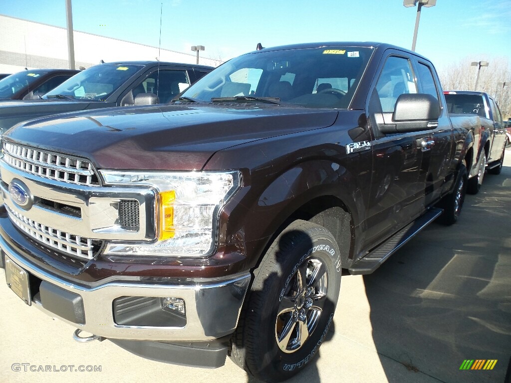 2018 F150 XLT SuperCab 4x4 - Magma Red / Earth Gray photo #1