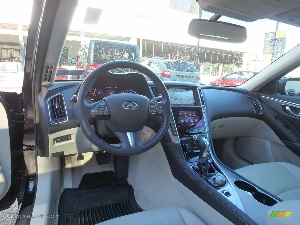 2014 Q 50 3.7 AWD Premium - Black Obsidian / Stone photo #7