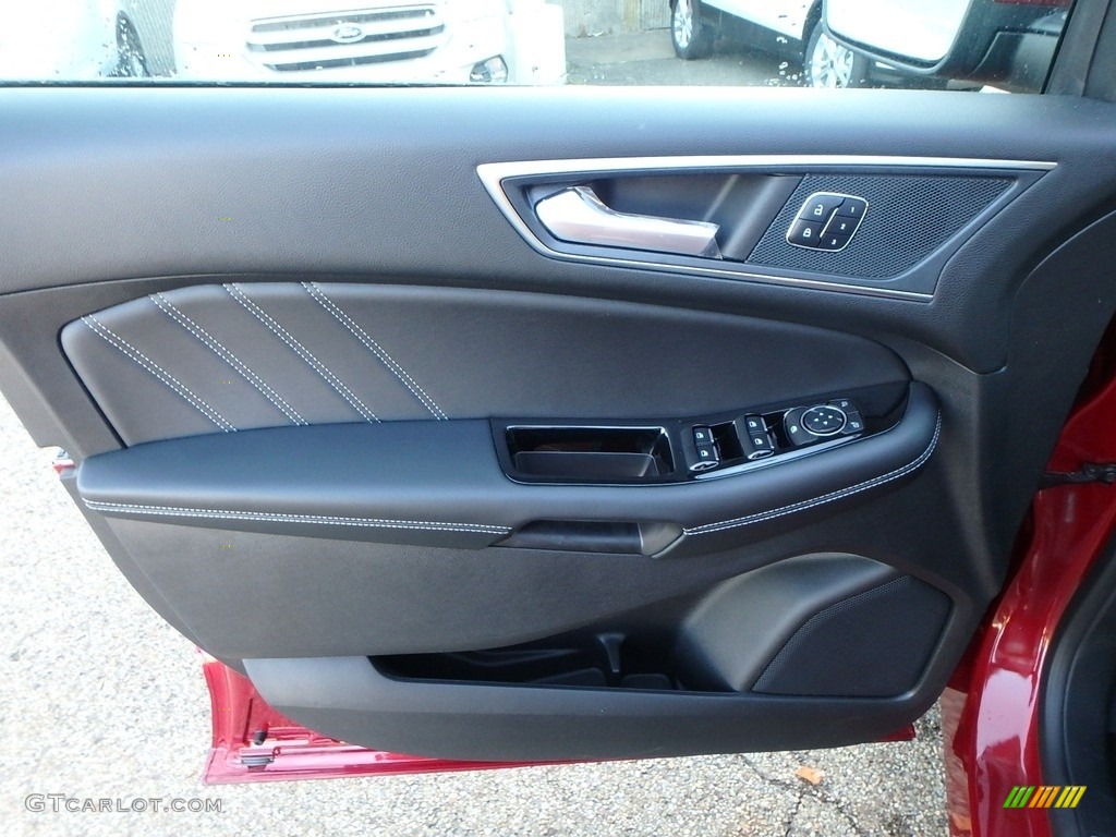 2018 Ford Edge Sport AWD Mayan Gray/Umber Door Panel Photo #124059920