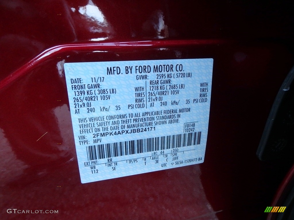 2018 Edge Color Code RR for Ruby Red Photo #124059944