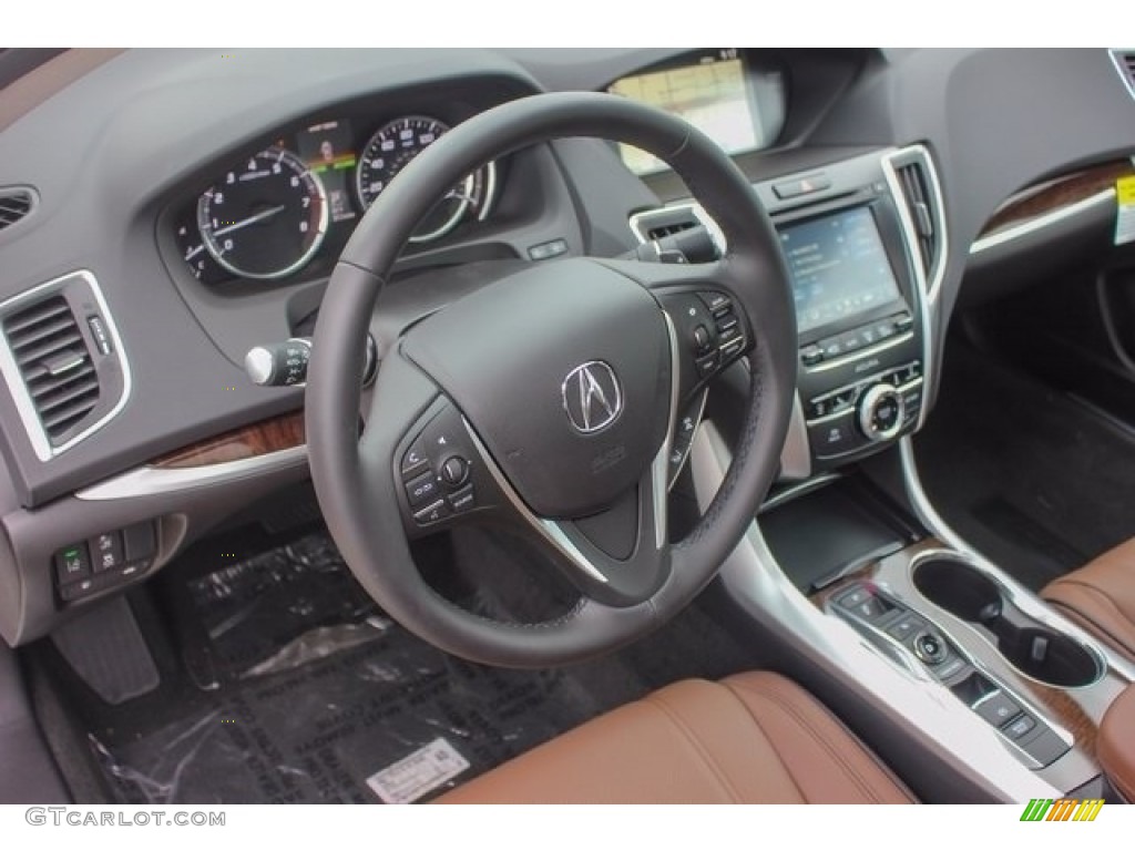 2018 TLX V6 Technology Sedan - Bellanova White Pearl / Espresso photo #43