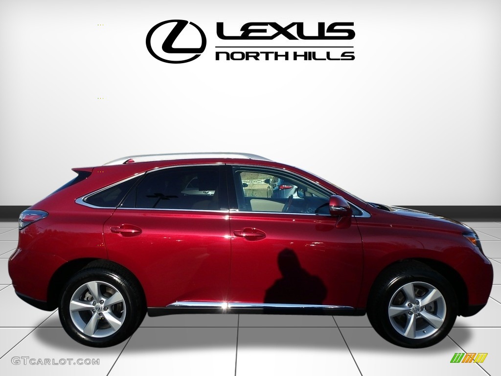 2012 RX 350 AWD - Matador Red Metallic / Parchment photo #2
