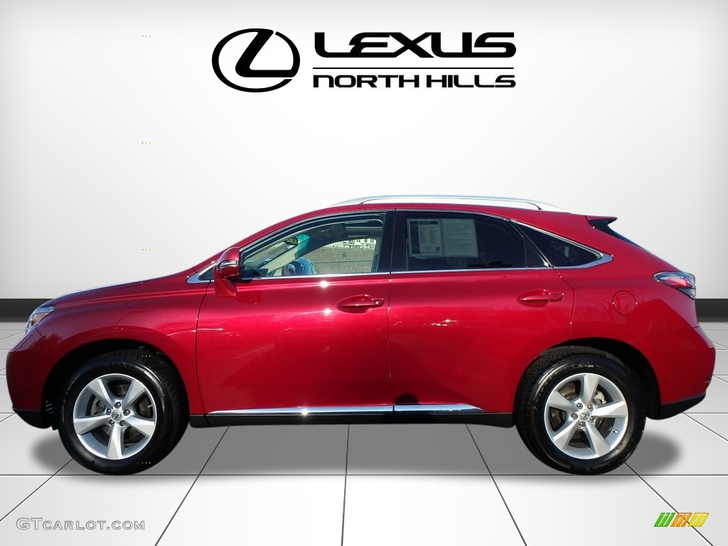2012 RX 350 AWD - Matador Red Metallic / Parchment photo #3