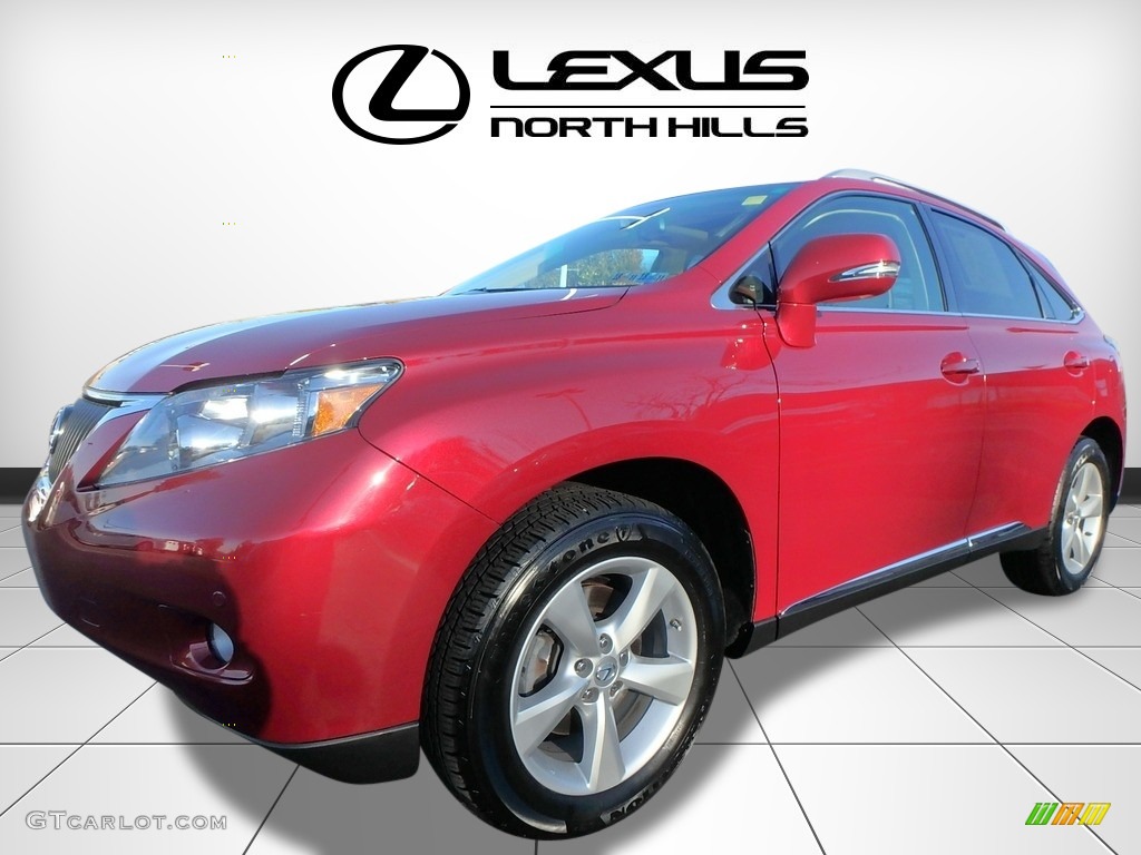 2012 RX 350 AWD - Matador Red Metallic / Parchment photo #4