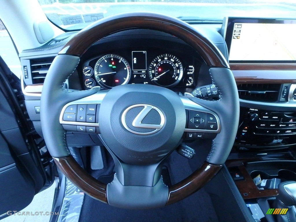 2018 Lexus LX 570 Parchment Steering Wheel Photo #124064462