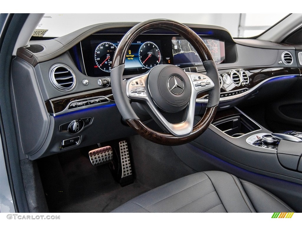 2018 Mercedes-Benz S 560 Sedan Magma Grey/Espresso Brown Dashboard Photo #124066503