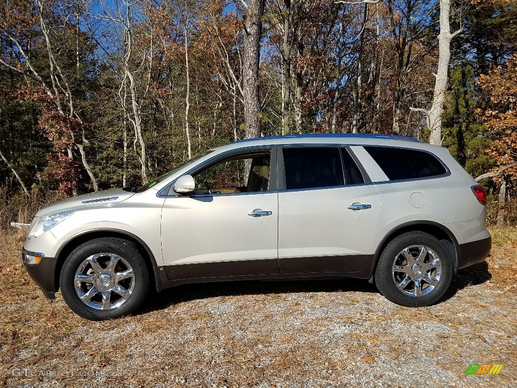 2009 Enclave CXL AWD - Gold Mist Metallic / Cocoa/Cashmere photo #5