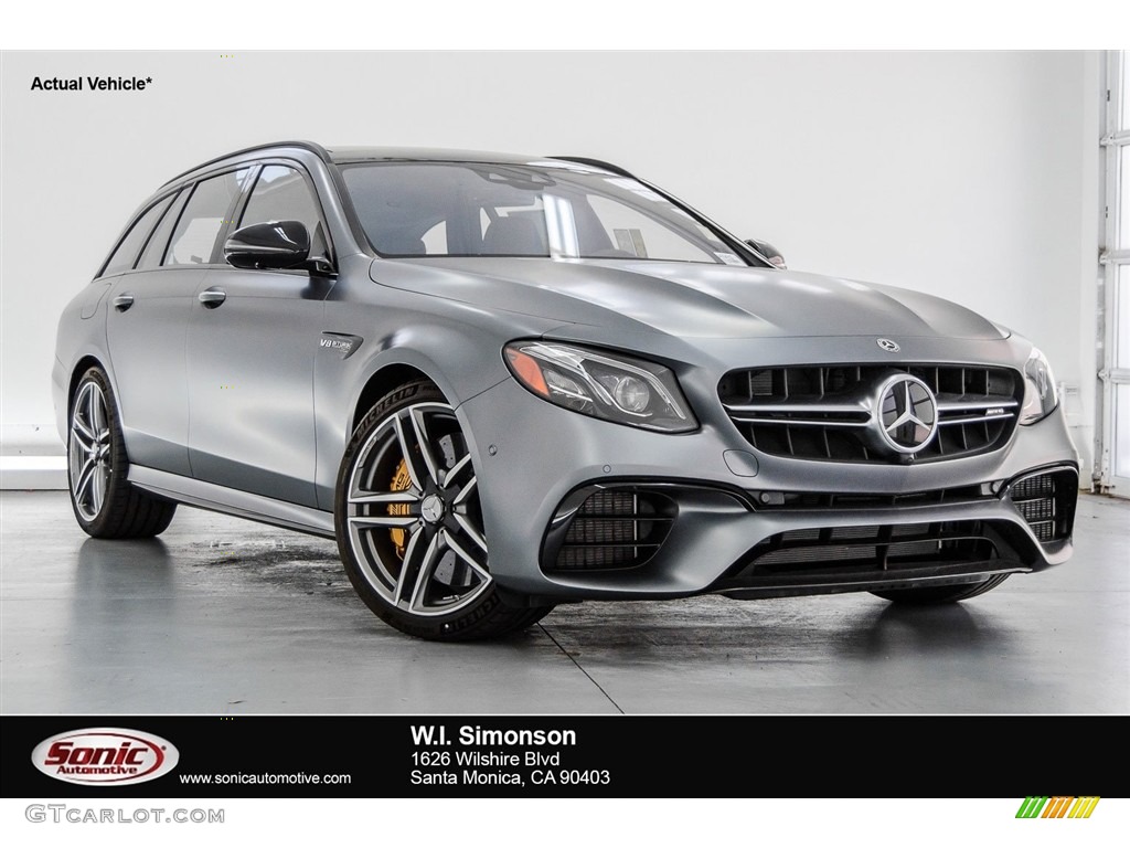 2018 E AMG 63 S 4Matic Wagon - designo Selenite Grey Magno (Matte) / Nut Brown/Black photo #1