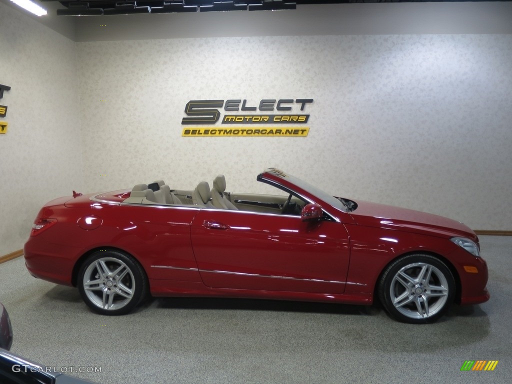 2011 E 550 Cabriolet - Mars Red / Almond/Mocha photo #10