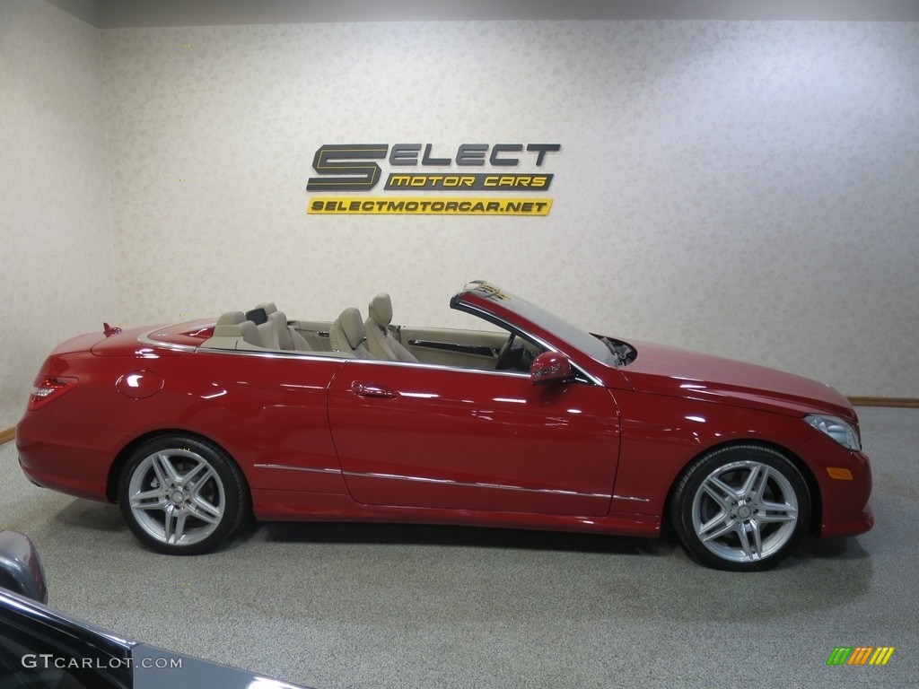 2011 E 550 Cabriolet - Mars Red / Almond/Mocha photo #11