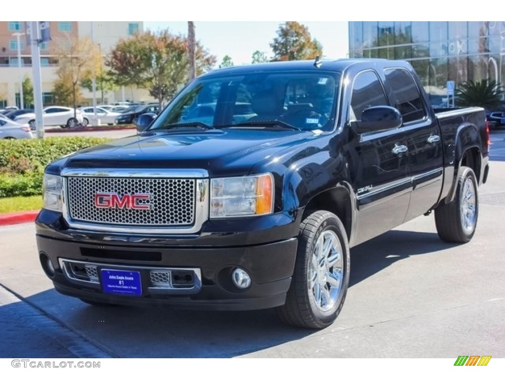 2013 Sierra 1500 Denali Crew Cab - Onyx Black / Cocoa/Light Cashmere photo #3