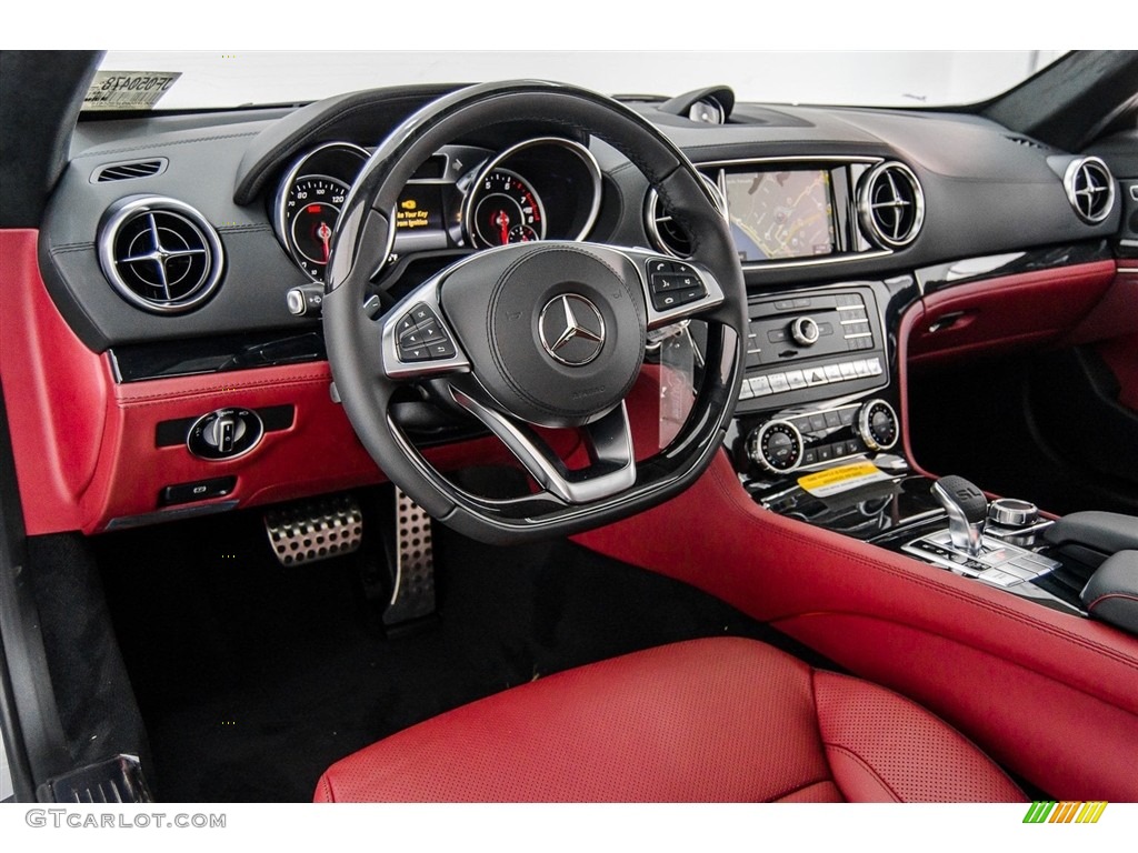 Bengal Red/Black Interior 2018 Mercedes-Benz SL 450 Roadster Photo #124074196