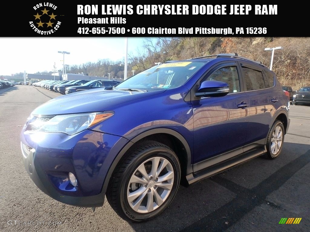 2014 RAV4 Limited AWD - Blue Crush Metallic / Black photo #1