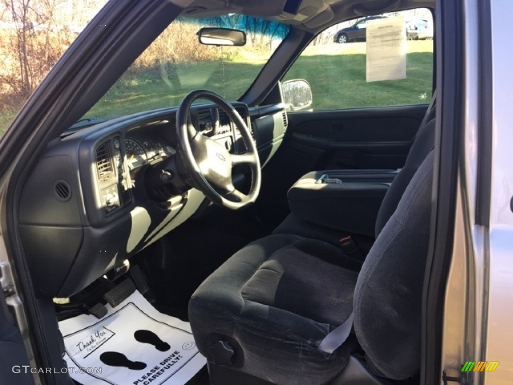 2000 Silverado 1500 LS Regular Cab 4x4 - Light Pewter Metallic / Graphite photo #7