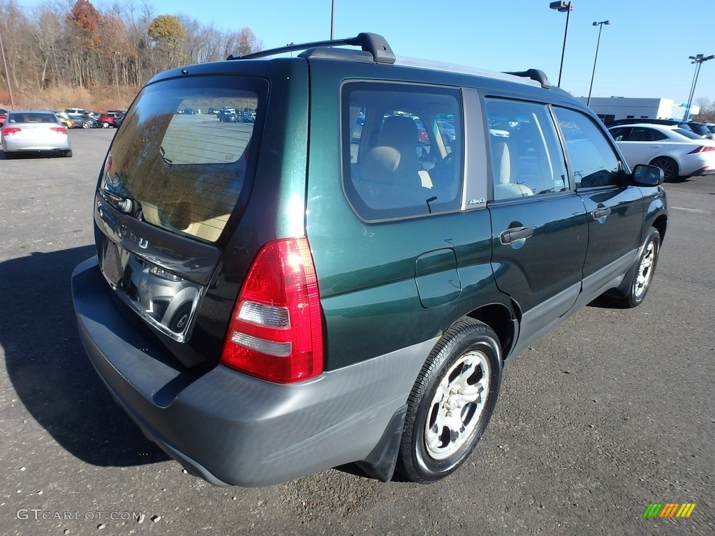 2003 Forester 2.5 X - Woodland Green Pearl / Beige photo #4