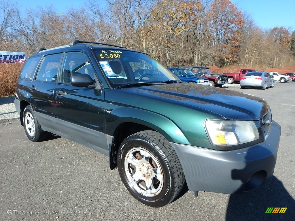 2003 Forester 2.5 X - Woodland Green Pearl / Beige photo #5