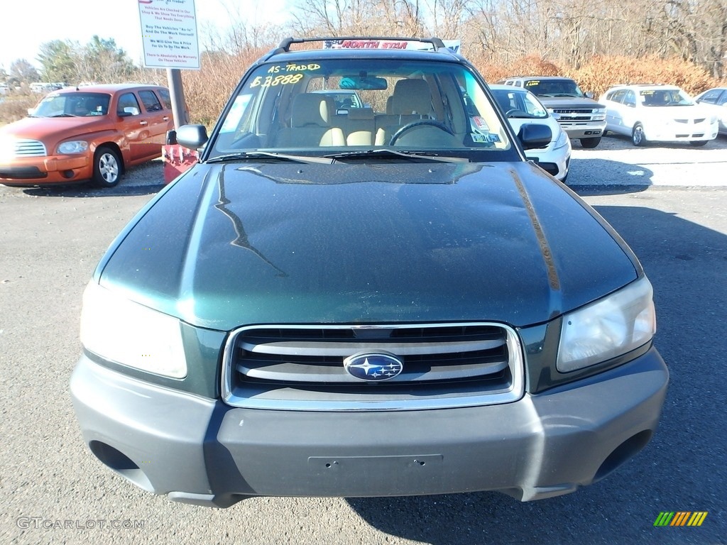 2003 Forester 2.5 X - Woodland Green Pearl / Beige photo #6