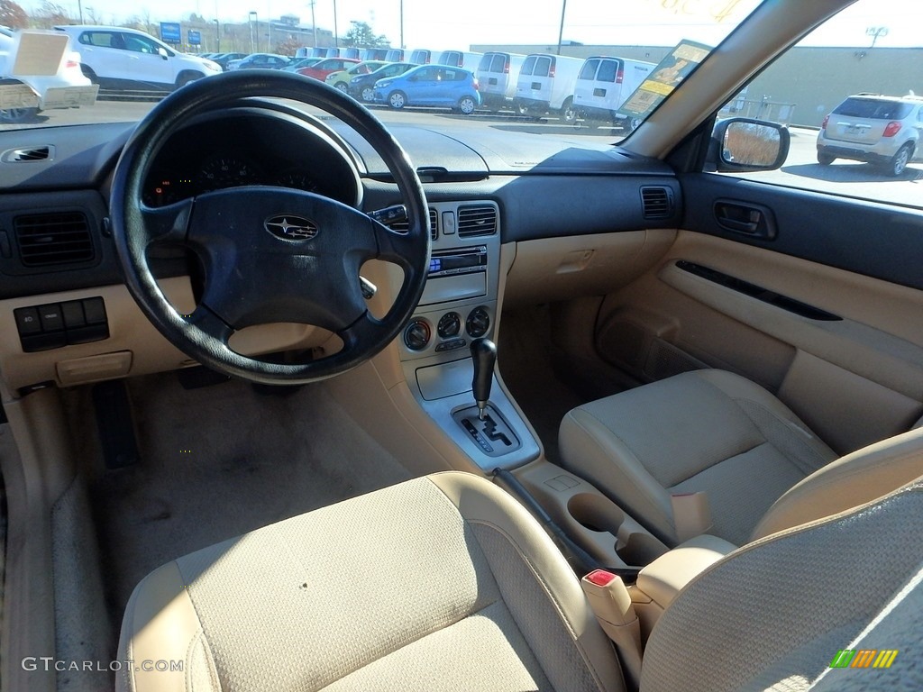 2003 Forester 2.5 X - Woodland Green Pearl / Beige photo #10