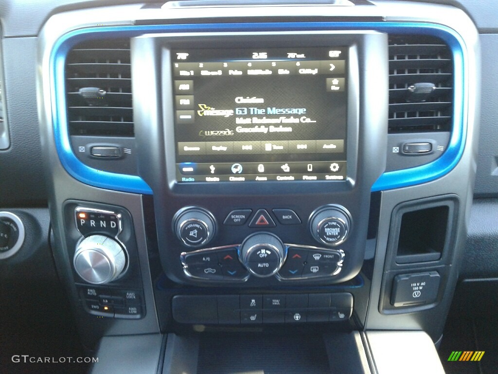 2018 1500 Sport Crew Cab 4x4 - Hydro Blue Pearl / Black photo #28