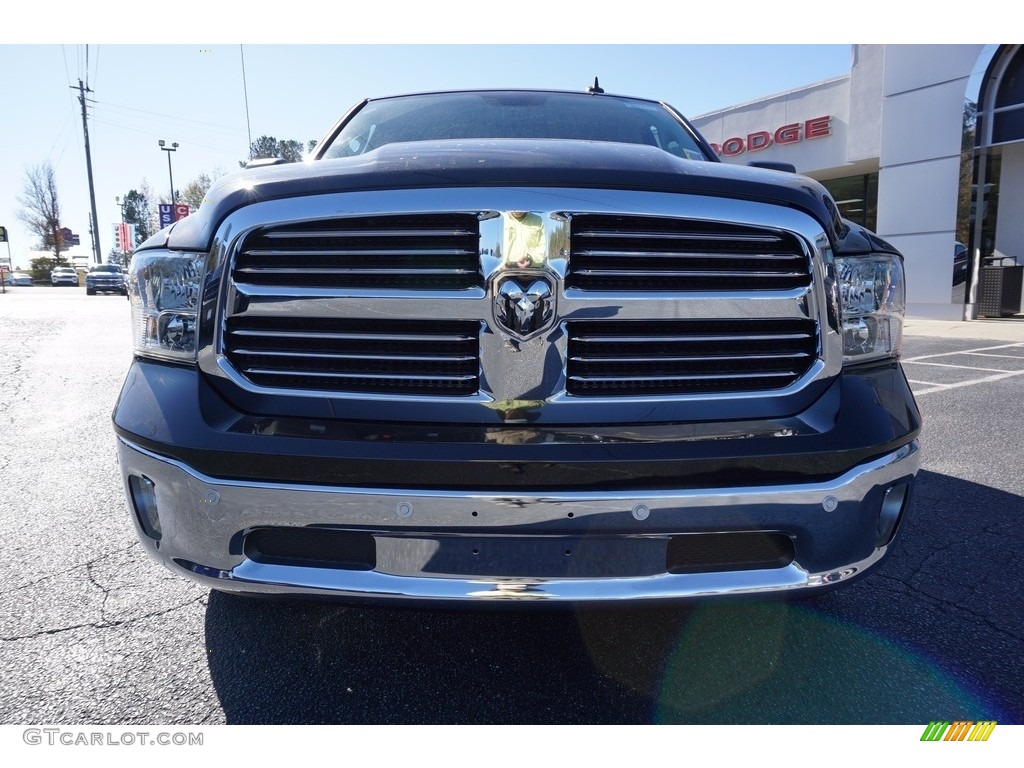 2018 1500 Big Horn Crew Cab - Brilliant Black Crystal Pearl / Black/Diesel Gray photo #2