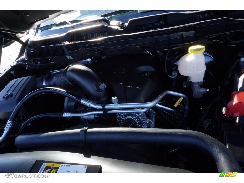 2018 1500 Big Horn Crew Cab - Brilliant Black Crystal Pearl / Black/Diesel Gray photo #13